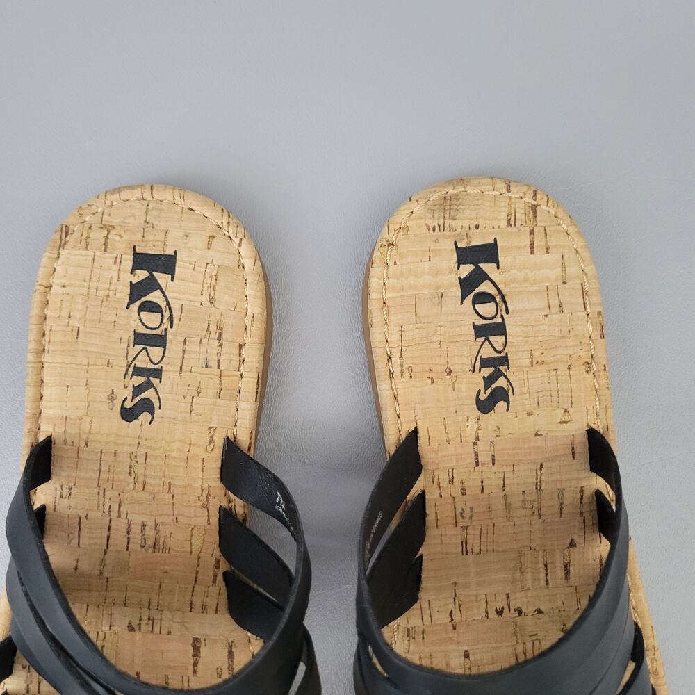 Korks Khela 21 Flat Toe Loop Ring Sandals Slides Womens 11 - Picture 6 of 10